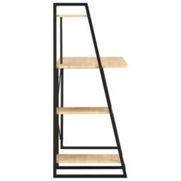 Berkfield Home Desk with Shelving Unit Black & Oak 102x50x117 cm - Size: 102 x 50 x 117 cm - thumbnail 3