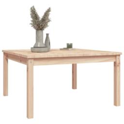 Berkfield Home Garden Table 82.5x82.5x45 cm Solid Wood Pine in Light Brown - thumbnail 4