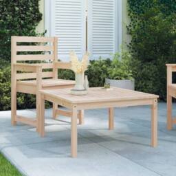 Berkfield Home Garden Table 82.5x82.5x45 cm Solid Wood Pine in Light Brown - thumbnail 2