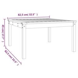 Berkfield Home Garden Table 82.5x82.5x45 cm Solid Wood Pine in Light Brown - thumbnail 8
