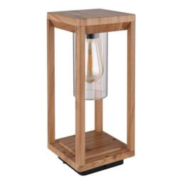 Netlighting Candela Outdoor Pedestal Light Wood Look IP44 1x E27 in Brown - thumbnail 2