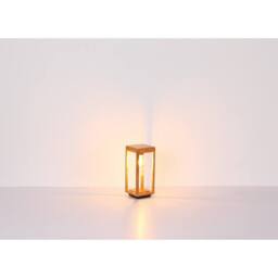 Netlighting Candela Outdoor Pedestal Light Wood Look IP44 1x E27 in Brown - thumbnail 6