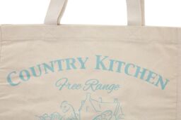 Orsina Country Kitchen Shopping Bag, Reusable Fabric Tote With Charming Kitchen Utensil Print & Sturdy Handles in Natural - thumbnail 2