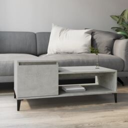 Berkfield Home Coffee Table Concrete Grey 100x50x45 cm Engineered Wood - Size: 100 x 50 x 45 cm - thumbnail 1