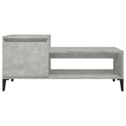 Berkfield Home Coffee Table Concrete Grey 100x50x45 cm Engineered Wood - Size: 100 x 50 x 45 cm - thumbnail 5