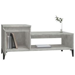 Berkfield Home Coffee Table Concrete Grey 100x50x45 cm Engineered Wood - Size: 100 x 50 x 45 cm - thumbnail 4