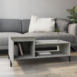 Berkfield Home Coffee Table Concrete Grey 100x50x45 cm Engineered Wood - Size: 100 x 50 x 45 cm - thumbnail 3