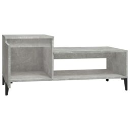 Berkfield Home Coffee Table Concrete Grey 100x50x45 cm Engineered Wood - Size: 100 x 50 x 45 cm - thumbnail 6