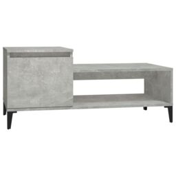 Berkfield Home Coffee Table Concrete Grey 100x50x45 cm Engineered Wood - Size: 100 x 50 x 45 cm - thumbnail 2
