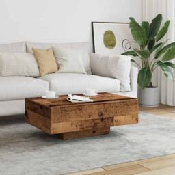 Berkfield Home Coffee Table Old Wood 85x55x31 cm Engineered Wood in Brown - Size: 85 x 55 x 31 cm - thumbnail 3