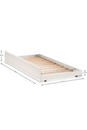 Julian Bowen Maine Bookcase Bed with Underbed Trundle in White - Size: Single - thumbnail 4
