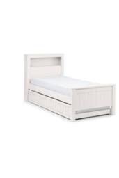 Julian Bowen Maine Bookcase Bed with Underbed Trundle in White - Size: Single - thumbnail 2
