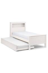 Julian Bowen Maine Bookcase Bed with Underbed Trundle in White - Size: Single - thumbnail 3