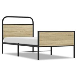 Berkfield Home Bed Frame without Mattress 80x200 cm Sonoma Oak Engineered Wood in Brown - thumbnail 2