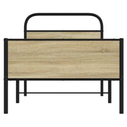 Berkfield Home Bed Frame without Mattress 80x200 cm Sonoma Oak Engineered Wood in Brown - thumbnail 5