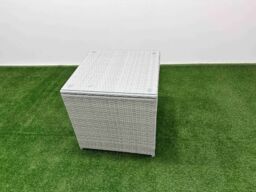 Fimous 6 PCs Rising Dining Table Set Rattan Furniture Set with 3 Seater Sofa in Light Grey - thumbnail 4