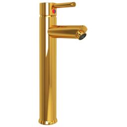 Berkfield Home Bathroom Sink with Tap & Push Drain Brown Tempered Glass - thumbnail 3