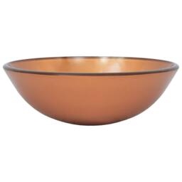 Berkfield Home Bathroom Sink with Tap & Push Drain Brown Tempered Glass - thumbnail 7