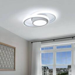 Pheashine Modern LED Ceiling Light 32W, White, 6500K, 27cm, Living Room, Bedroom in White - thumbnail 2