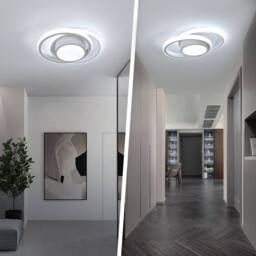 Pheashine Modern LED Ceiling Light 32W, White, 6500K, 27cm, Living Room, Bedroom in White - thumbnail 7