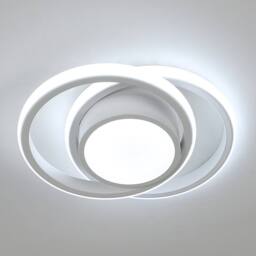Pheashine Modern LED Ceiling Light 32W, White, 6500K, 27cm, Living Room, Bedroom in White - thumbnail 1