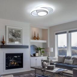 Pheashine Modern LED Ceiling Light 32W, White, 6500K, 27cm, Living Room, Bedroom in White - thumbnail 6