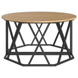 Berkfield Home Coffee Table Artisan Oak 31.5x31.5x16.5 inches Made from Engineered Wood in Brown - thumbnail 7