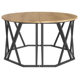Berkfield Home Coffee Table Artisan Oak 31.5x31.5x16.5 inches Made from Engineered Wood in Brown - thumbnail 6
