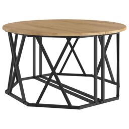 Berkfield Home Coffee Table Artisan Oak 31.5x31.5x16.5 inches Made from Engineered Wood in Brown - thumbnail 5