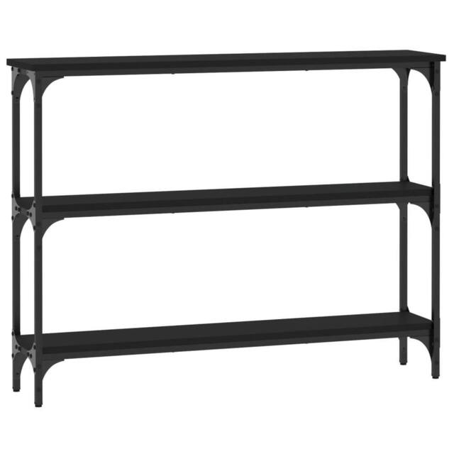 Berkfield Home Console Table Black 100x22.5x75 cm Engineered Wood - image 1