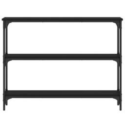 Berkfield Home Console Table Black 100x22.5x75 cm Engineered Wood - thumbnail 4