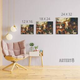 "Artery8 Edward Hicks Peaceable Kingdom Canvas Wall Art Print - Size: W18"" x H24""" - thumbnail 4