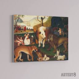 "Artery8 Edward Hicks Peaceable Kingdom Canvas Wall Art Print - Size: W18"" x H24""" - thumbnail 2