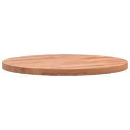 Berkfield Home Table Top Ã˜30x1.5 cm Round Solid Wood Beech in Brown - Size: 30x1.5 cm - thumbnail 6