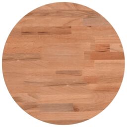 Berkfield Home Table Top Ã˜30x1.5 cm Round Solid Wood Beech in Brown - Size: 30x1.5 cm - thumbnail 2