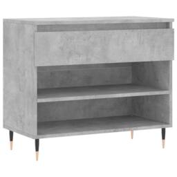 Berkfield Home Shoe Cabinet Concrete Grey 70x36x60 cm Engineered Wood - Size: 70 x 36 x 60 cm - thumbnail 3