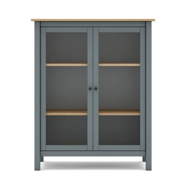 CALICOSY Misti 2-Door Display Cabinet W90 X H110 Cm in Green - image 1