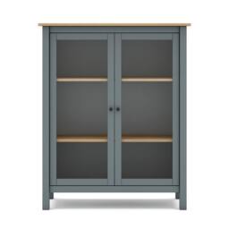 CALICOSY Misti 2-Door Display Cabinet W90 X H110 Cm in Green