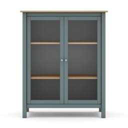 CALICOSY Misti 2-Door Display Cabinet W90 X H110 Cm in Green - thumbnail 8