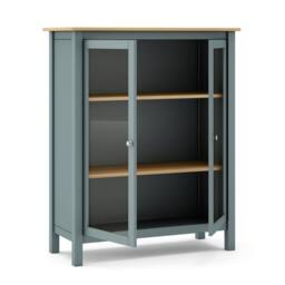 CALICOSY Misti 2-Door Display Cabinet W90 X H110 Cm in Green - thumbnail 7