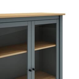 CALICOSY Misti 2-Door Display Cabinet W90 X H110 Cm in Green - thumbnail 5