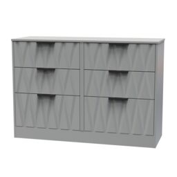 Ready Assembled 2 U Washington 6 Drawer Wide Chest (Ready Assembled) in Grey - thumbnail 3