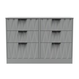 Ready Assembled 2 U Washington 6 Drawer Wide Chest (Ready Assembled) in Grey - thumbnail 1