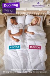 Slumberdown Made For You Two Duvet 4.5/10.5 Tog All Year Round Duvet in White - Size: King - thumbnail 3