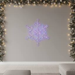 Garden Greatness 300 LED Multicolour Starburst Snowflake in Silver - Size: 1 Pack - thumbnail 3