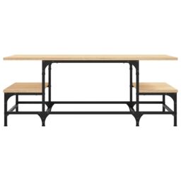 Berkfield Home Coffee Table Sonoma Oak 100x50.5x40 cm Engineered Wood in Brown - thumbnail 4