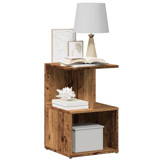 Berkfield Home Bedside Cabinet Old Wood 35x35x55 cm Engineered Wood in Brown - Size: 35 x 35 x 55 cm - image 1