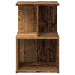 Berkfield Home Bedside Cabinet Old Wood 35x35x55 cm Engineered Wood in Brown - Size: 35 x 35 x 55 cm - thumbnail 5