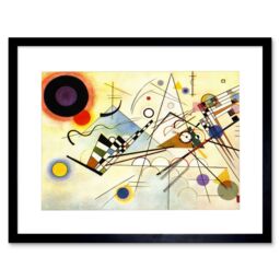 "Artery8 Wassili Kandinsky Composition 8 VIII 1923 Bright Colourful Geometric Abstract Art Artwork Framed Wall Art Print 12X16 Inch - Size: W12"" x H16""" - thumbnail 1
