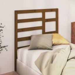 Berkfield Home Beautiful Bed Headboard Honey Brown 81x4x104 cm Solid Wood Pine - Size: 81 x 4 x 104 cm - thumbnail 1